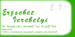 erzsebet verebelyi business card